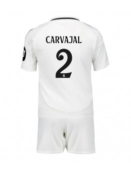 Otroški Nogometna dresi replika Real Madrid Daniel Carvajal #2 Domači 2024-25 Kratek rokav (+ hlače)